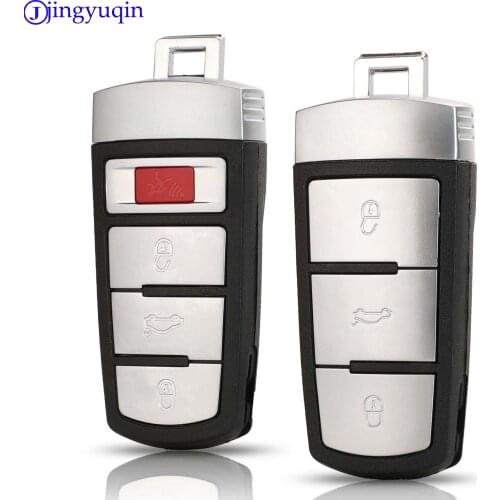 Jingyuqin Remote 4 Buttons Car Key Case For Volkswagen VW Passat CC B6 B7 B7L CC R36 Maogotan B5 Passat 3C Car Key Shell