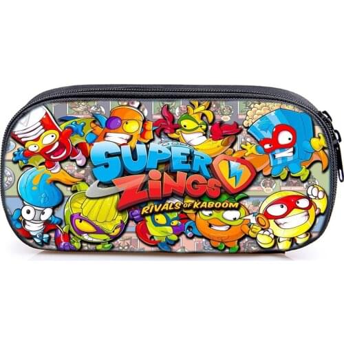 Super Zings Pencil Case Kids Pencil Holder Funny Superzings Printed Pen Bag Students Cute bag Teens Bag Boy Girl for school