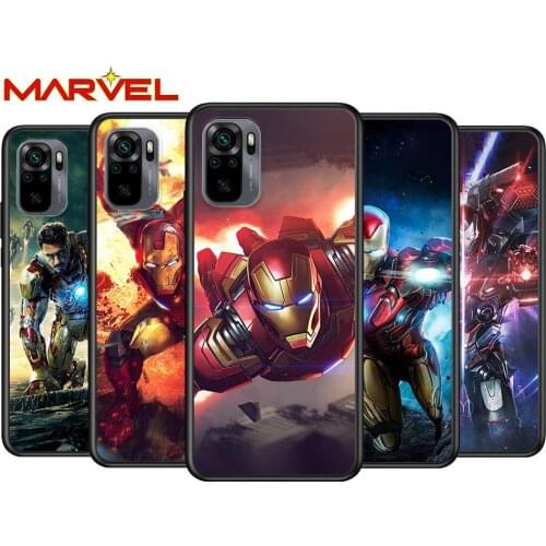Iron Man Marvel hero for Xiaomi Redmi Note 10 10S 9 9T 9S 9Pro Max 8T 8Pro 8 7 6 5 Pro 5A 4X 4 Soft Black Phone Case