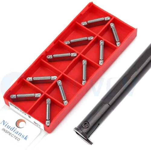 1Pcs MGIVR 2925-2 MGIVL 3125-3 Lathe Cutting Tool Holder +10Pcs MRMN CNC Machine Tools Carbide Groove Blade Durable High Quality