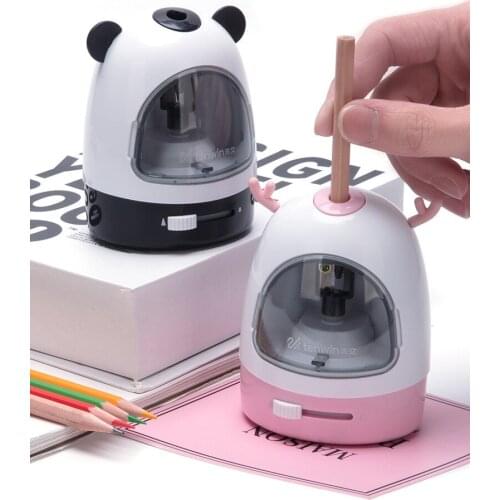 Electric pencil sharpener for pupils, multifunctional automatic pencil sharpener, childrens cartoon cute pencil sharpener 8017