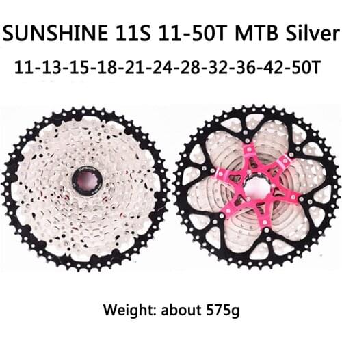 SUNSHINE 10 Speed Cassette 9S 10S 11S 12S MTB Bike Road Bicycle Freewheel Flywheel 10V /36/40/42/46/50T 52T for XD Cassette SRAM