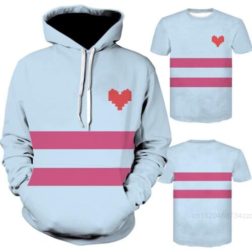 Undertale Frisk Game Sans Skull Cosplay Costume Anime Hoodies Spring Sweatshirt Summer Tshirt Unisex Frisk Pullover Coat Outfit