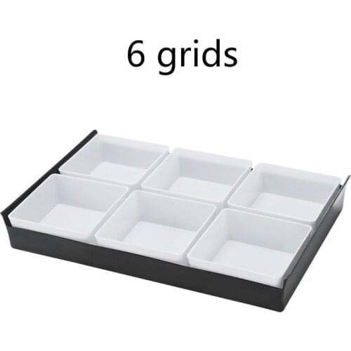 Creative Dessert Multi Grid Plate Tray Plastic Dry Fruit Snack Candy Box Nuts Melon Storage Box Tea Food Dish Kitchen Organizer