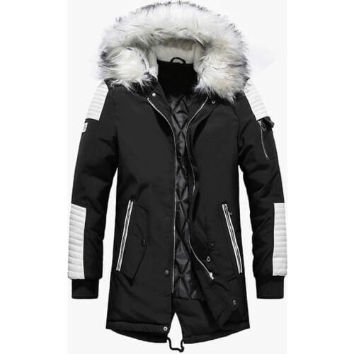 Winter Jacket Men Thicken Warm Parkas Men Casual Long Outwear Hooded Collar Jackets Coats Parkas Hombre Invierno Dropshipping