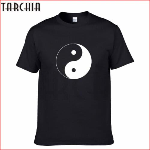 TARCHIA 2021 New Summer Brand t-shirt Cotton Tops Tees Taichi Bagua Men Short Sleeve Boy Casual Homme Tshirt T Plus Fashion
