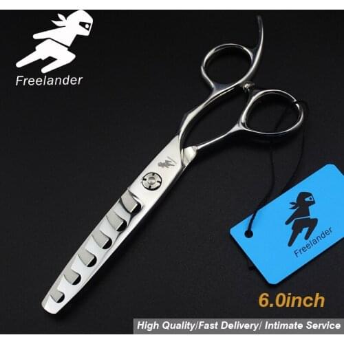 Hairdressing Scissors Shark Teeth Hair Thinning Scissors Hairdresser Scissors Professional 440C Steel 6 Inch Silver Model Number