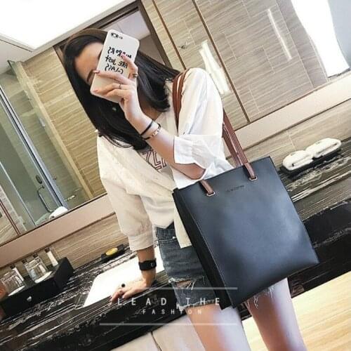 Leisure Shoulder Bag Tote Bag New Fashion Woman Bag Top-Handle Bags Korean Version Trend Handbag Solid Color Women Bag