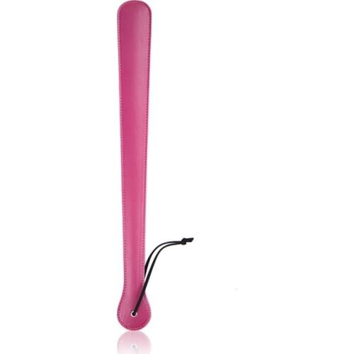 Pink Leather Sex Toys Tempo Lengthened Props Spanking Wooden Pat Round Leather Pat Couples Sex Toys Paddle