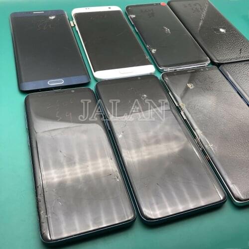 LCD Practicing Repair Broken LCD Screen For Samsung S7edge S8 S8plus S9 plus Note 8 9 Display Have Black Dot Touch Working Well