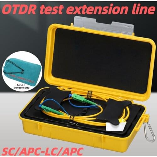 OTDR Optical Fiber Cable Test Extension Cord SC/APC-LC/APC Otdr Emission Cable Dead Zone Eliminator Jumper Box Single Mode 1000M