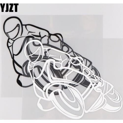 YJZT 18CM*14.1CM Motorcycle Handsome Pattern Car Sticker Decor Vinyl Decal 1A-0142