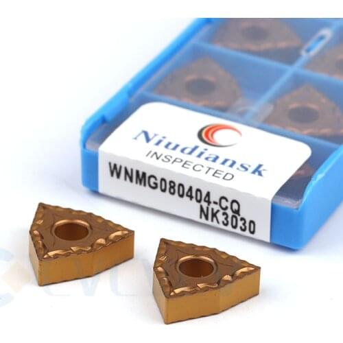 WNMG080404-CQ NK3030 WNMG080408 CNC Lathe External Turning Tools Carbide Insert Peach Type Cutting Steel Parts Sharp And Durable