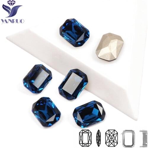 YANRUO 4627 Octagon Montana Sewn Rhinestones For Crafts K9 Crystal Diamond Strass Crystal Everything For Handmade Accessories