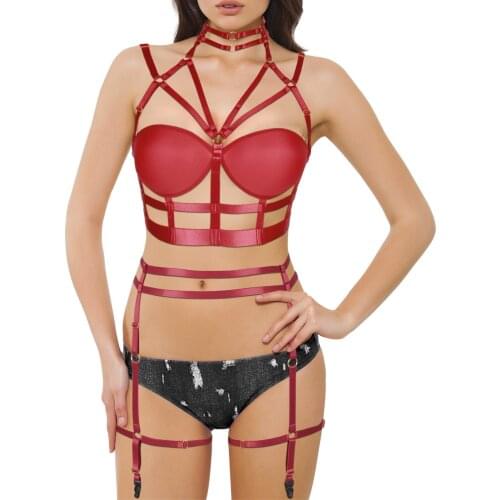 Body Harness Bdsm Erotic Bandage Cosplay Light Sexy Gothic Lingerie Plus Size Harness Fashion Goth Thigh Bands Womens Underwear