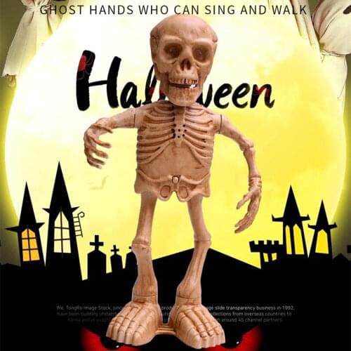 1pc Electric Dancing Singing Skeleton Halloween Haunted House Scene Decoration Props Party Party Gift Skeleton Frame Funny Gift