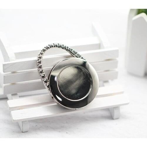 1pcs 30mm Portable Wave Pattern Handbag Purse Hook Blank Glossy Handbag Bag Purse Hook For DIY Jewelry Making