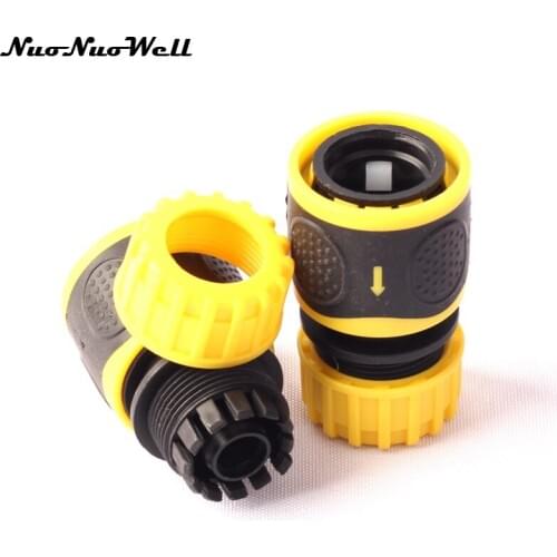 2pcs NuoNuoWell 16mm Quick Connector Tap Connector for Garden Plant Micro Irrigation Watering Hose Pipe Fitting Adapter Coupling