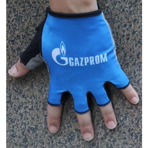 2016 GAZPROM Team One Pair Sports Half Finger Cycling Jersey Gloves MTB Road Mountain Bike Bicycle Gel Gloves