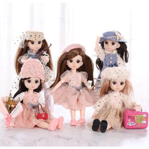 30 Cm Doll Clothes Girl Princess BJD 1/6 Doll Dress Up Clothes Doll Accessory Doll Fashion Dress Up Gift Toy