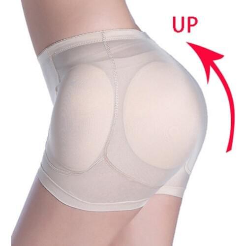 4 Pieces Sponge Insert Hips Pad Boxer Underwear Body Shaping Pants Fart Panties Butt Lifter Body Shapewear Hip Enhancer Lingerie