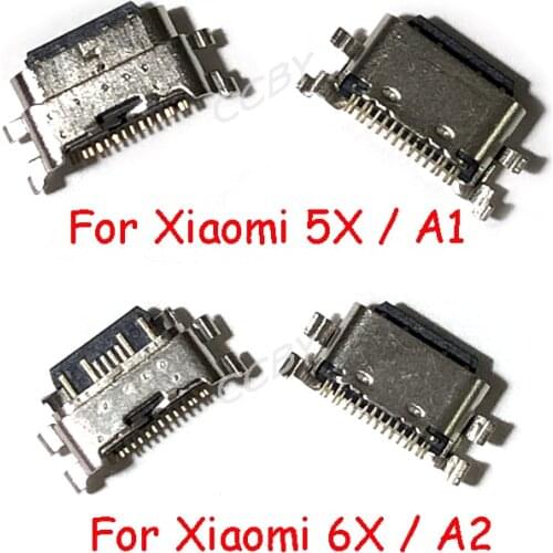 50pcs USB Charging Port Plug Dock Connector Socket For Xiaomi Mi 5X 6X A1 A2 A3 Lite CC9E