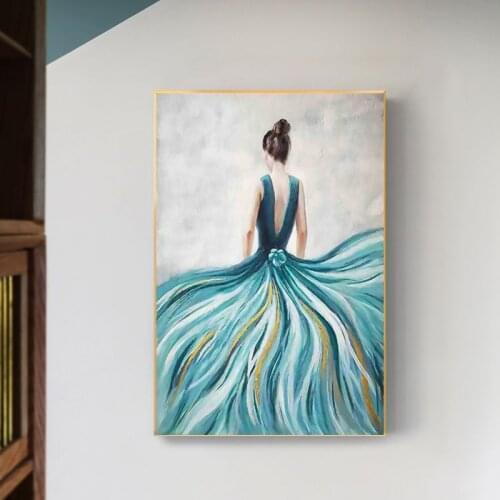 Abstract Evening Dress Girl Print Canvas Painting Poster Home Printing Painting Decoration Wall Art Poster Picture Decor