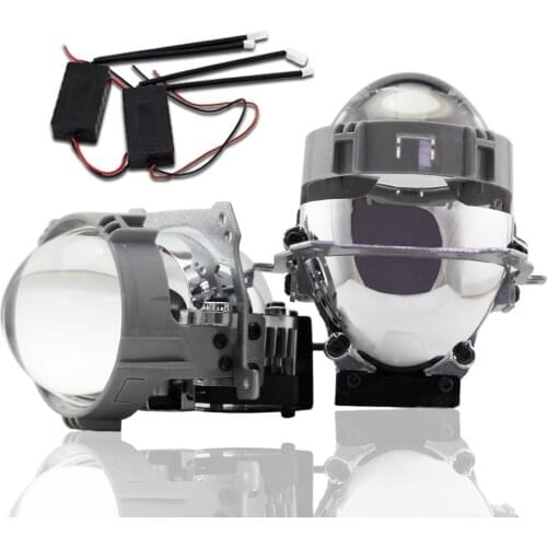 Bedehon 2 PCS LHD RHD 2020 2.5 Inch Bi-Led Projector Lens T850 Hi Lo Beam 6000K Car Lenticulars Black Glass Lens with Drive Fan