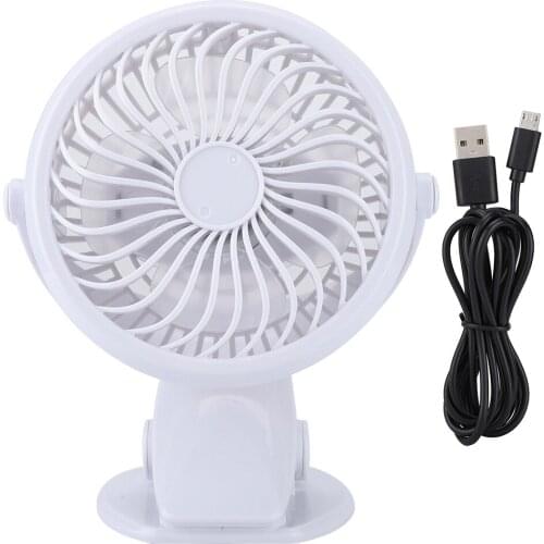 USB Wireless Portable Powerful Charging Mini Fan 2600ML Battery With Clip Usb Charging Mini Fan White