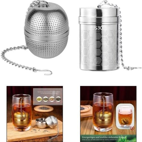 Premium Tea Filters for Loose Tea for Most Mug Teapots Kettle with Chain