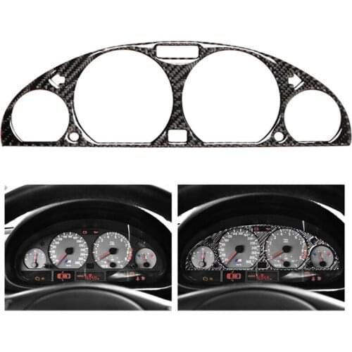 For BMW 3 E46 M3 1998-2005 Carbon Fiber Internal Instrument Panel Decorative Frame Dashboard Cover Stickers