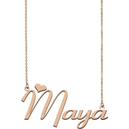 Maya Name Necklace , Custom Name Necklace for Women Girls Best Friends Birthday Wedding Christmas Mother Days Gift