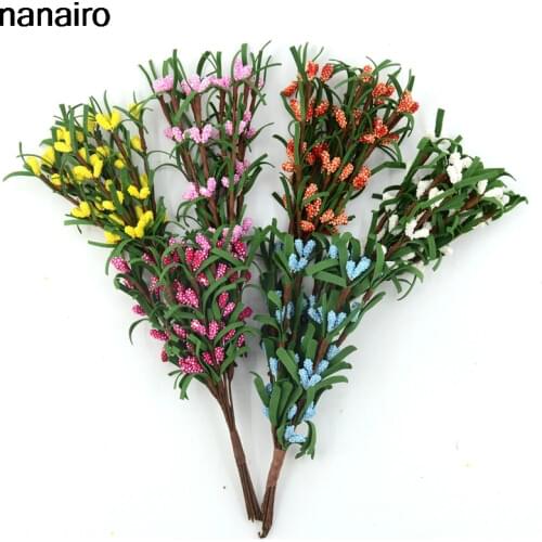 10 PCS Artificial Wreath Pe Stamen Flower Small Berry Rattan Pip Berry Garland For DIY Party Wedding Flowers Banquet Decoration