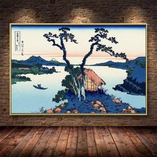 Retro Japanese Landscape Natural Scenery Canvas Painting Wall Art Nordic Posters and Prints Wall Pictures for Living Room Decor