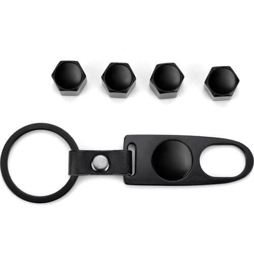 4Pcs+1pcs Bicycle Air Valve Cap Tire Wheel Rims Stem Valve Dust Cover Bike Aluminum Theftproof Valve Stem Caps