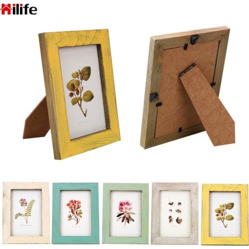 Creative Wooden Wedding Couple Pictures Frames Gift Home Decor Vintage Photo Frame 5 Colors
