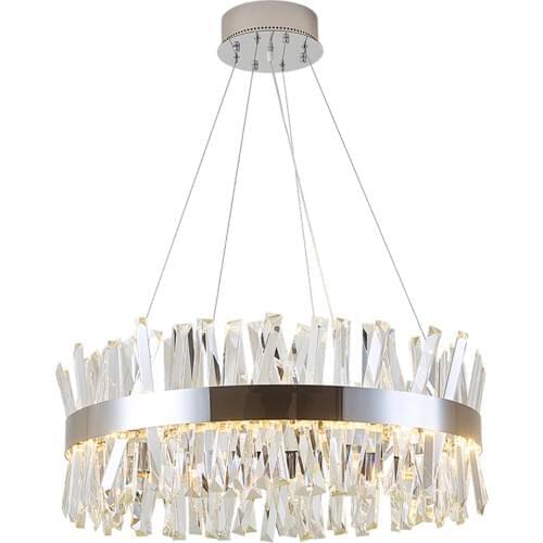 Round Design Modern Crystal Chandelier Living Lighting AC110V 220V Lustre De Cristal Plafonniers Dining Fixtures