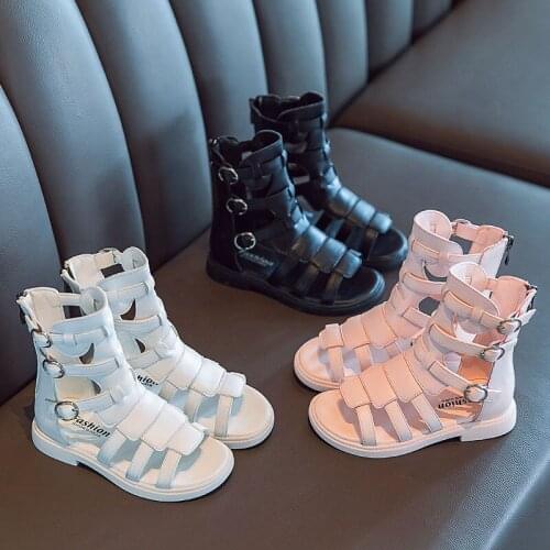 Fashion Summer Roman children sandals High-top kids girls sandals toddler baby sandals high quality baby booties