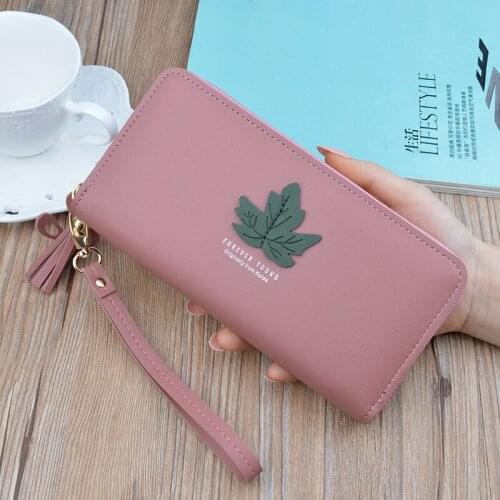 Fashion Long women Purse PU Leather coin Holder female Purse Vintage Zipper women Wallet Bag