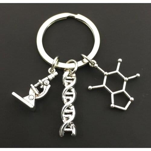 NEW Science Jewelry Microscopes DNA Doctor Pendants Neuron Key Chains Anatomy Neurology Biology Key Ring Gift
