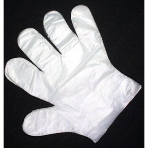 Disposable PE Gloves 100 Pcs Transparent Thickening Beauty Housework Cleaning Gloves Kitchen Home