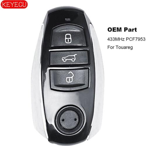 KEYECU Original 3 Button Proximity Smart Keyless entry Fob for VW Touareg 2010-2014 434MHz / 868MHz