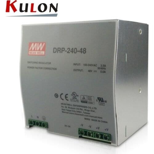 Original Meanwell DRP-240-48 240W 5A 48V Single Output Industrial DIN Rail Power Supply