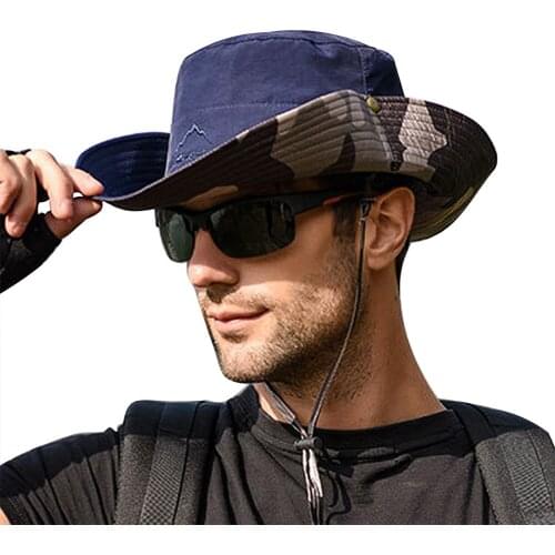 Men Foldable Bucket Hat Waterproof Sunshade Fishing Hat Both Side Wear Casual Fisherman Cap Outdoor Sport Hiking Climbing Hunt