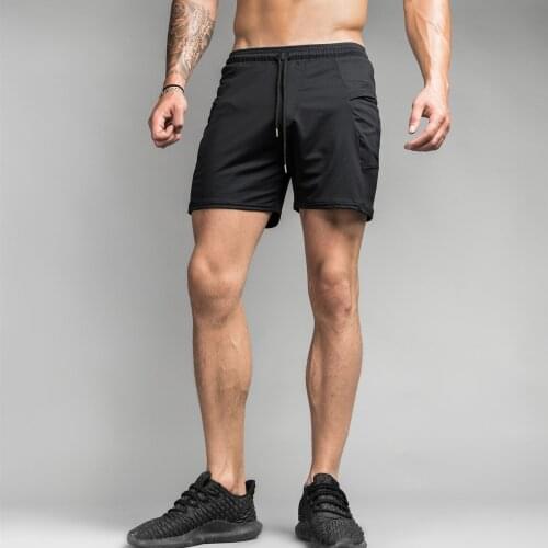 New Summer Stretch Mesh Fitness Training Breathable Thin Casual Sports Shorts Mens Solid Color Drawstring Shorts