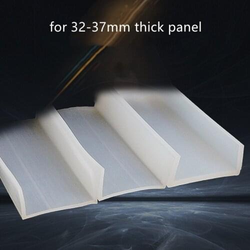 Silicone Rubber U Strip Edge Shield Encloser Bound Glass Metal Wood Panel Board Sheet Vehicle Seals 37-72mm Heat Resist