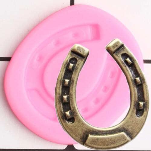 Horse Shoe Silicone Molds DIY Baby Cookie Baking Fondant Cake Decorating Tools Cupcake Topper Polymer Clay Candy Chocolate Mould
