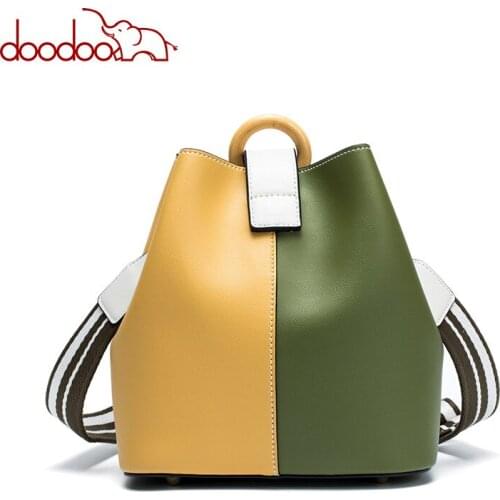 Korean-style-Style Contrasting Color Bucket Bag 2020 New Style WOMENS Bag Versatile Shoulder Shoulder Handbag bucket