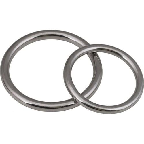 Heavy Duty Welded Round Rings Smooth Solid O Ring 304 Stainless Steel For Rigging Marine Boat Hammock Yoga Hanging Ring M3-M10