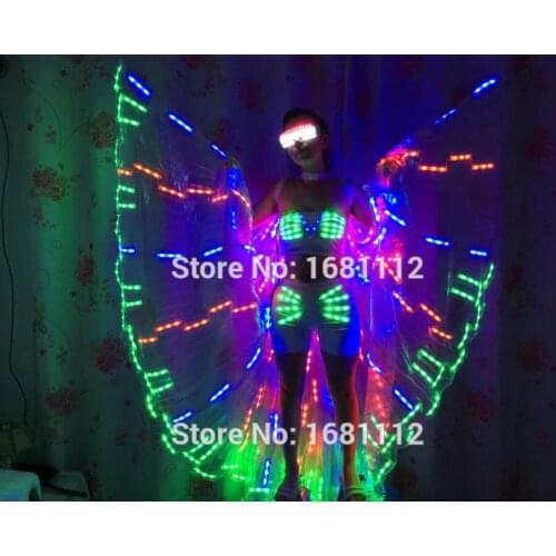 LED Costume /LED wing clothes/ Luminous costume/ Alexander robot/LED ROBDT/LED Ballet costume party/Reception clothingss